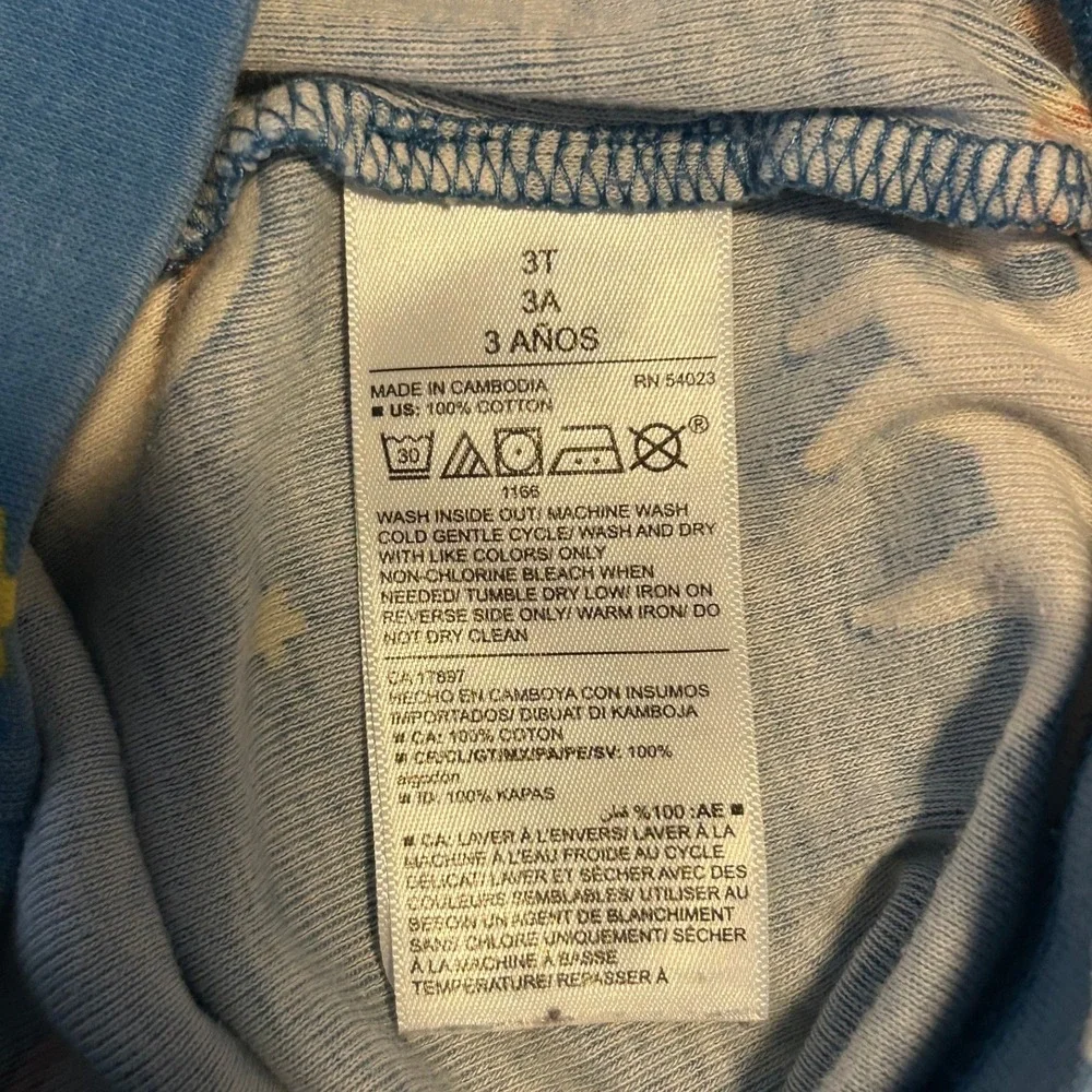 Old Navy Toddler Girls Unicorn Rainbow Pajama Set Blue 2-Piece 3T Cotton 1465